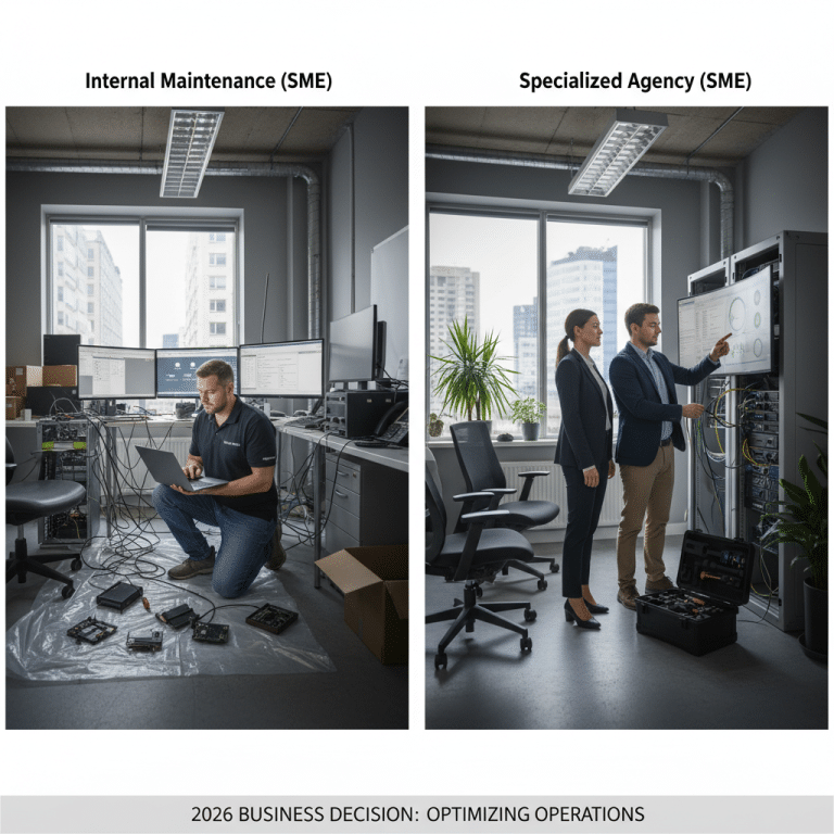 Maintenance interne vs Agence spécialisée : Le comparatif pour les PME en 2026